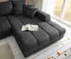 DELIFE Ecksofa Josea 300x220 cm Mikrofaser Schwarz Produktbild-Vorschau 5