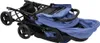 vidaXL Passeggino gemellare tandem blu navy acciaio Anteprima dell’immagine prodotto 9