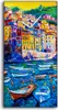 Leinwand Uhr Küche Wohnzimmer Bild 30x60 Italien Stadt Produktbild-Vorschau 1