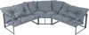 A dark gray modular sofa with thick cushions on a white background. Anteprima dell’immagine prodotto
