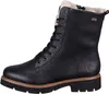 A black leather boot with fur lining. Náhled obrázku produktu