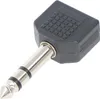 Goobay 11103, 6.35 mm, 2 x 3.5 mm, Czarny Podgląd zdjęcia produktu 3