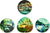 A collage of four images, each featuring a different car racing scene. Náhled obrázku produktu