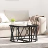 vidaXL Couchtisch Schwarz Eichen-Optik 80 x 80 x 42 cm Produktbild-Vorschau 2