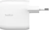 A white Belkin power adapter with a European plug. Produktbild-Vorschau