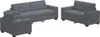 vidaXL Sofa Set 3 stk. Dunkelgrau Samt Produktbild-Vorschau 1