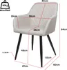 ALBATROS Esszimmerstühle 2er Set SILA, Beige - Modern und Produktbild-Vorschau 4