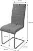 A diagram showing the dimensions of a gray dining chair. Produktbild-Vorschau