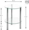 HAKU Beistelltisch chrom - Metall, Sicherheitsglas 5 mm, Produktbild-Vorschau 2