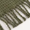 Kuscheldecke mit Waffelstruktur und Fransen grün 150x200cm Produktbild-Vorschau 4