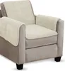 Copri poltrona effetto agnello color crema 140x144 cm, Anteprima dell’immagine prodotto 1