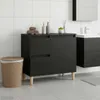 vidaXL Badezimmerschrank Schwarz Eichen-Optik 65 x 33 x 60 Produktbild-Vorschau 2