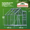 GARDEBRUK® Gewächshaus Aluminium 3,6m² mit Fundament Produktbild-Vorschau 3