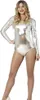 Metallic Body Silber langarm Damen - L (42-44) Produktbild-Vorschau 3