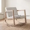 HOMCOM schommelstoel met houten frame, fauteuil voor de Productafbeelding-voorbeeld 3