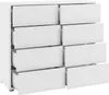 A white dresser with eight drawers, some of which are open, against a white background. Náhľad obrázku produktu