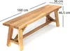 Jídelní lavice NATURE "ROCA" | 160 cm, masivní dřevo | Náhled obrázku produktu 2