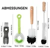 4er Set Flaschenreiniger – Lange Bürste + Strohhalmbürste + Produktbild-Vorschau 3