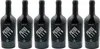 Six bottles of red wine are lined up against a white background. Produktbild-Vorschau