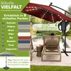 tillvex® Alu Sonnenschirm Rechteckig Ø 330 cm mit LED Solar Produktbild-Vorschau 5