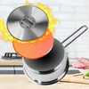 A cooking pot is shown with flames around it, indicating it is being heated. A piece of raw meat is visible in the background. Produktbild-Vorschau