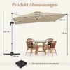 Slunečník COSTWAY Ø300cm, terasový slunečník s křížovou Náhled obrázku produktu 3