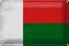 Blechschild Flagge Madagaskar 30x20cm Madagascar Vintage Produktbild-Vorschau 1