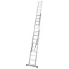 A long, silver, multi-purpose ladder is shown standing upright against a white background. Podgląd zdjęcia produktu