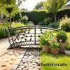 Outsunny Gartenbrücke aus Metall 120 cm Teichbrücke mit Produktbild-Vorschau 9