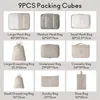 Koffer Organizer Set 9-teilig Packing Cubes Packtaschen Produktbild-Vorschau 2