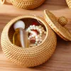 Aufbewahrungskorb aus Weide mit Deckel – Rattankorb – Produktbild-Vorschau 2