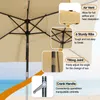 Close-up views of an umbrella's features with descriptive text. Produktbild-Vorschau