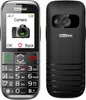 A front and back view of a black Maxcom MM720 senior mobile phone is shown against a white background. Náhľad obrázku produktu