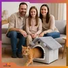 OMNA | Casetta per gatti - 35x38x40 cm - Grigio - Morbida e Anteprima dell’immagine prodotto 14
