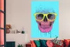 MuchoWow® Poster Totenkopf - Brille - Blau - Rosa 120x160 Produktbild-Vorschau 2