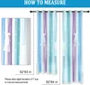 An image showing how to measure curtains, with two examples of curtain sizes. Náhled obrázku produktu