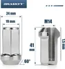 HASKYY 20x Radmuttern M14x1,5x41 mm Chrom Kegel 60° Produktbild-Vorschau 2