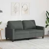 vidaXL 2-Sitzer-Sofa Dunkelgrau 140 cm Stoff Produktbild-Vorschau 2