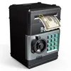 A black and gray electronic piggy bank with a keypad and a slot for inserting money. Náhled obrázku produktu