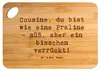 Mr. & Mrs. Panda Holzbrettchen Spruch Cousine Praline - Produktbild-Vorschau 1