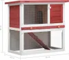 vidaXL Kaninchenstall 1 Tür Rot Holz Produktbild-Vorschau 9