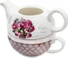 Porcelanowy Dzbanek 450ml z Filiżanką i Podstawką Elegancki Podgląd zdjęcia produktu 14