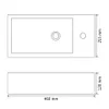 vidaXL Lavabo rectangulaire avec trou pour robinetterie Voir les images du produit 7
