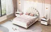 Letto matrimoniale imbottito 140 x 200 cm con rete a doghe, Anteprima dell’immagine prodotto 4