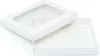 Pudelko Dekorative Geschenkbox Flache weiße Kartonschachtel Produktbild-Vorschau 1