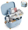 Relaxdays Cassetta dei medicinali, 4 scomparti, inserto Anteprima dell’immagine prodotto 1