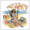 Kreuzstich-Set Riolis "Am Strand", 20x20 cm Produktbild-Vorschau 1