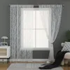Voile Weiß Spitze Transparent Vorhang Blumen Stickerei Produktbild-Vorschau 1