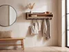 FineBuy Wandgarderobe Akazie Massivholz 90cm mit Ablage Produktbild-Vorschau 2