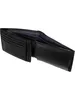 An open black leather wallet is shown against a white background. Produktbild-Vorschau